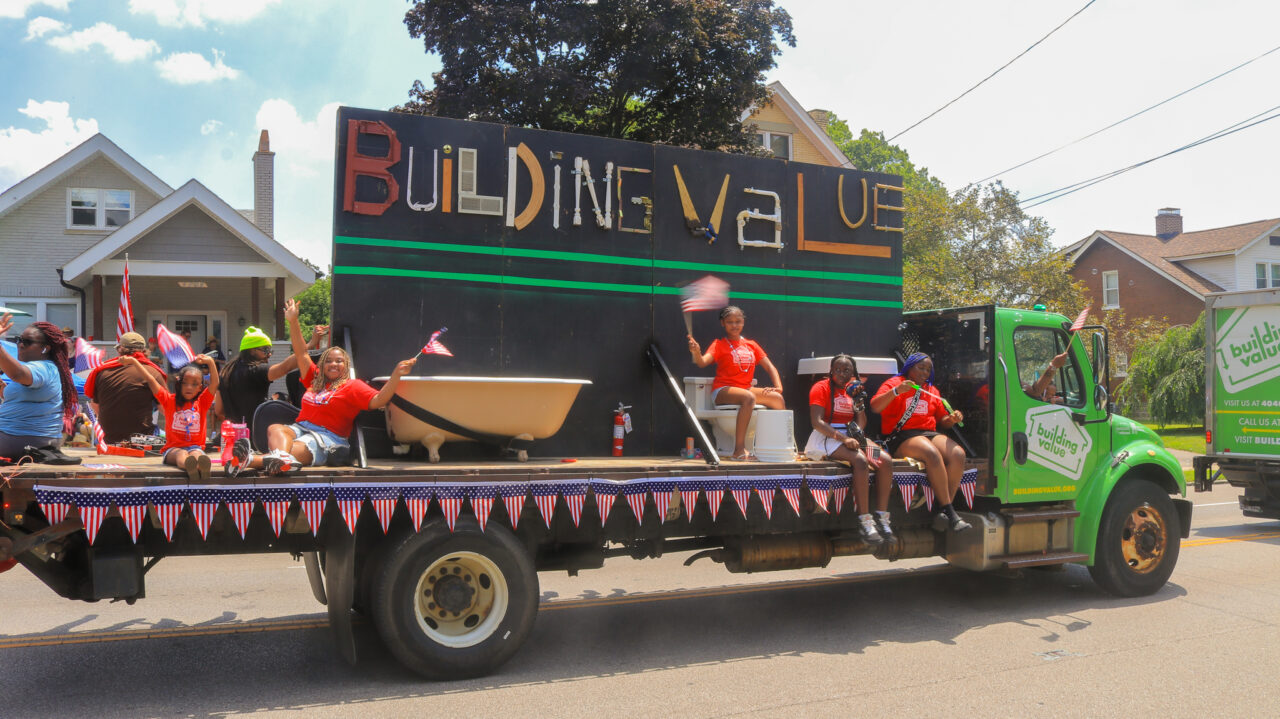 Building Value's float for the 2025 Northside 4th of July parade - Photo by Elijah McKenzie Building Value's float for the 2025 Northside 4th of July parade - Photo by Elijah McKenzie